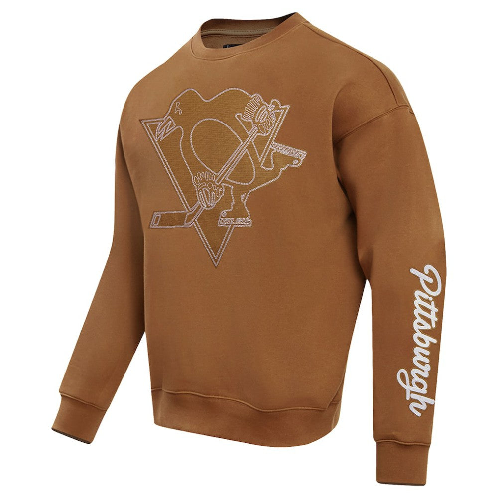 Pittsburgh Penguins Pro Standard Paint the City Pullover Sweatshirt - Brown | US 201205157