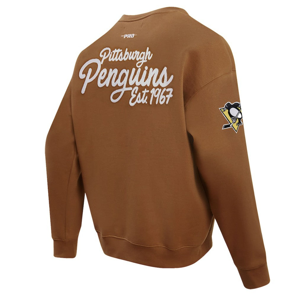 Pittsburgh Penguins Pro Standard Paint the City Pullover Sweatshirt - Brown | US 201205157