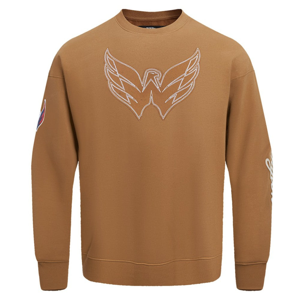 Washington Capitals Pro Standard Paint the City Pullover Sweatshirt - Brown | US 201205158