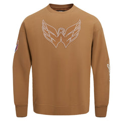 Washington Capitals Pro Standard Paint the City Pullover Sweatshirt - Brown | US 201205158