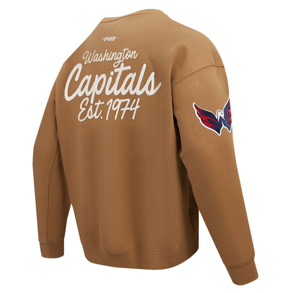 Washington Capitals Pro Standard Paint the City Pullover Sweatshirt - Brown | US 201205158