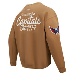Washington Capitals Pro Standard Paint the City Pullover Sweatshirt - Brown | US 201205158