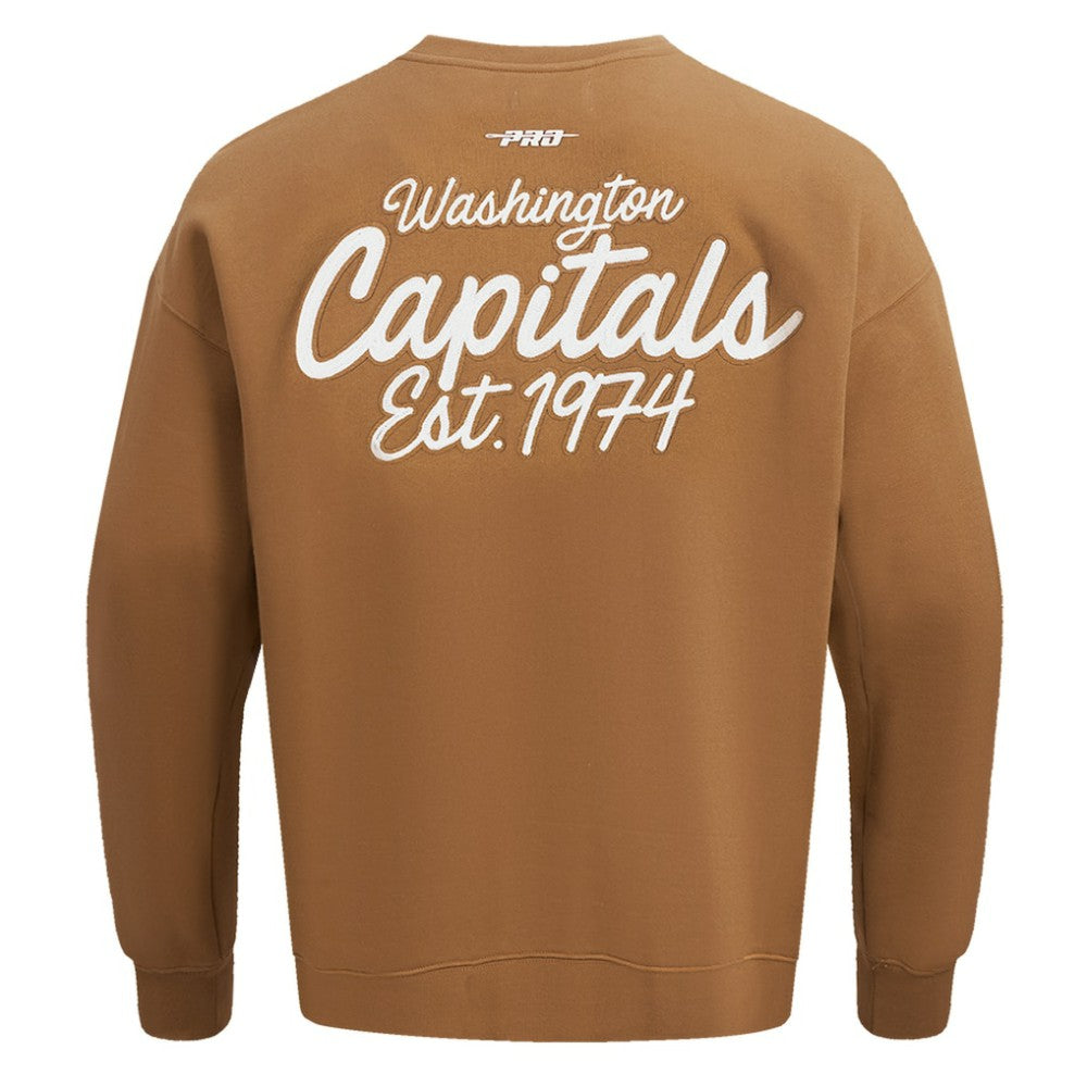 Washington Capitals Pro Standard Paint the City Pullover Sweatshirt - Brown | US 201205158