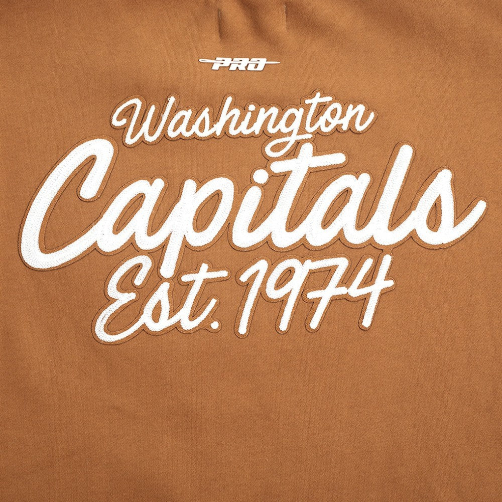 Washington Capitals Pro Standard Paint the City Pullover Sweatshirt - Brown | US 201205158