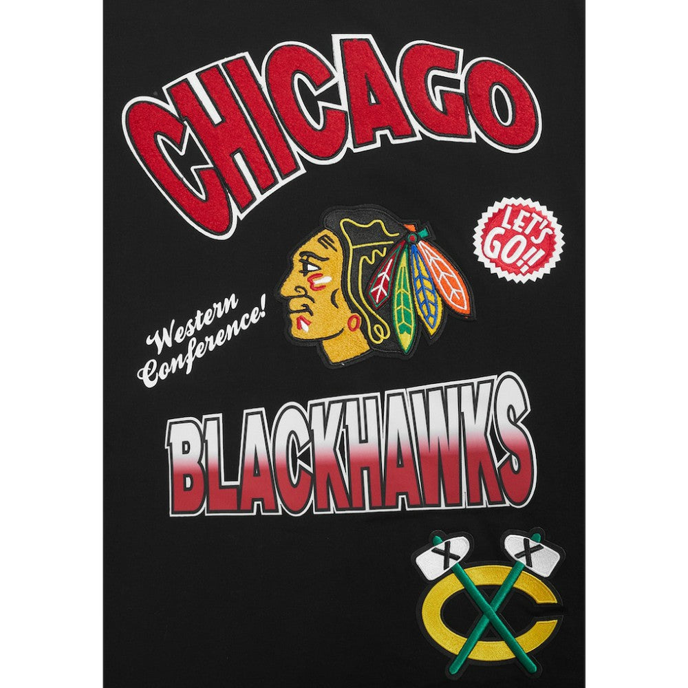 Chicago Blackhawks Pro Standard Turn It Up Dropped Shoulder T-Shirt - Black | US 201205171