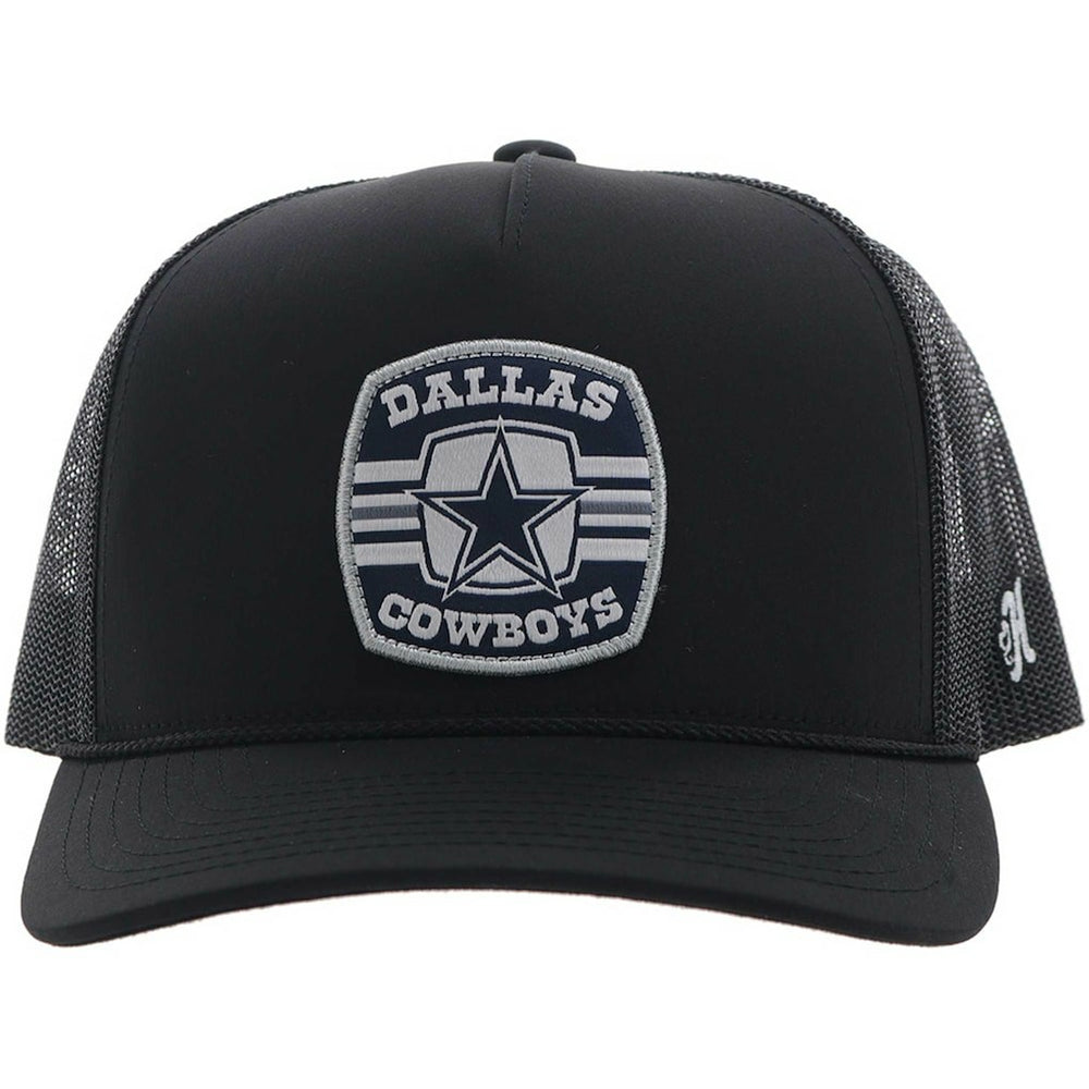 Dallas Cowboys HOOey Patch Rope Trucker Adjustable Hat - Black Hats