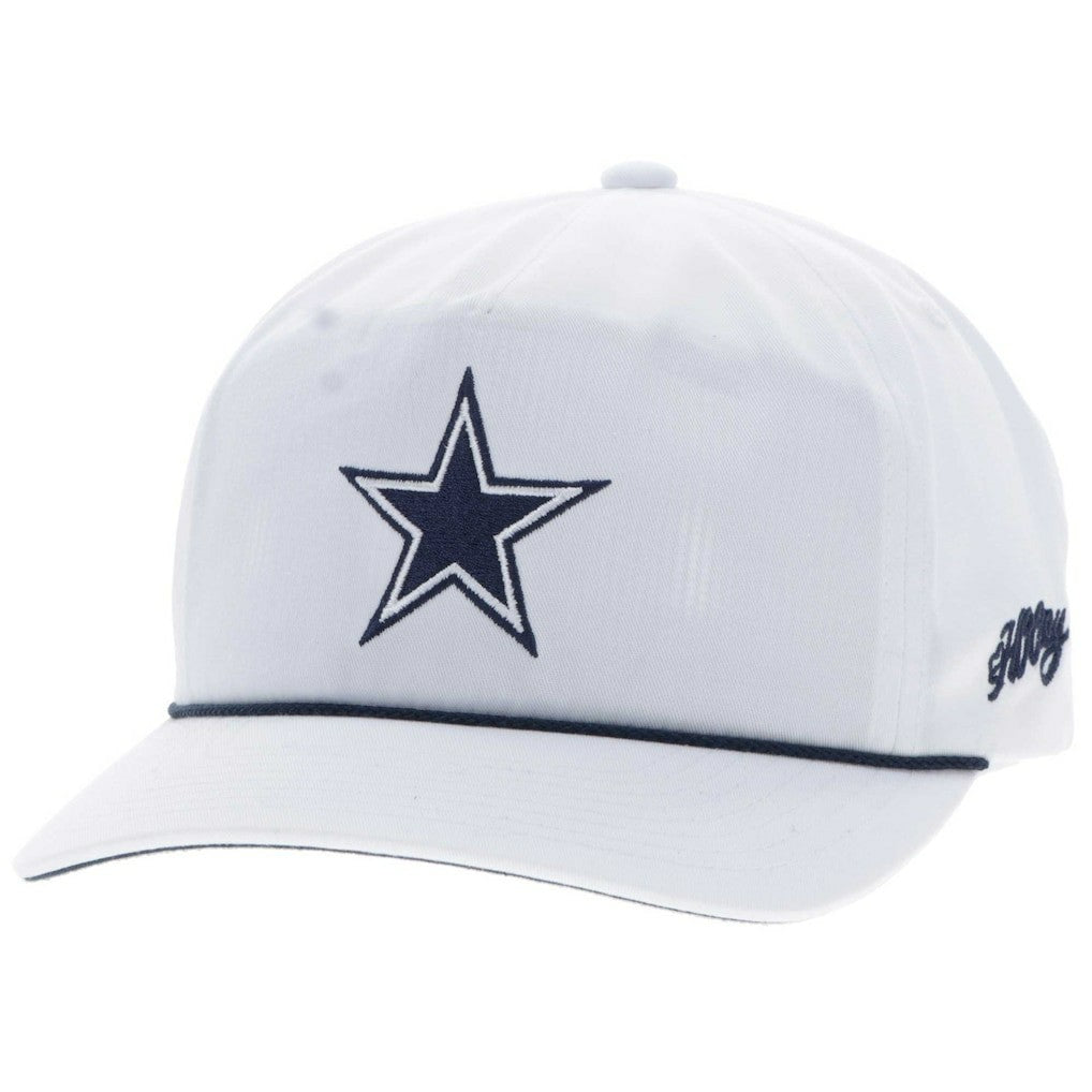 Dallas Cowboys HOOey Star Logo Rope Adjustable Hat - White Hats