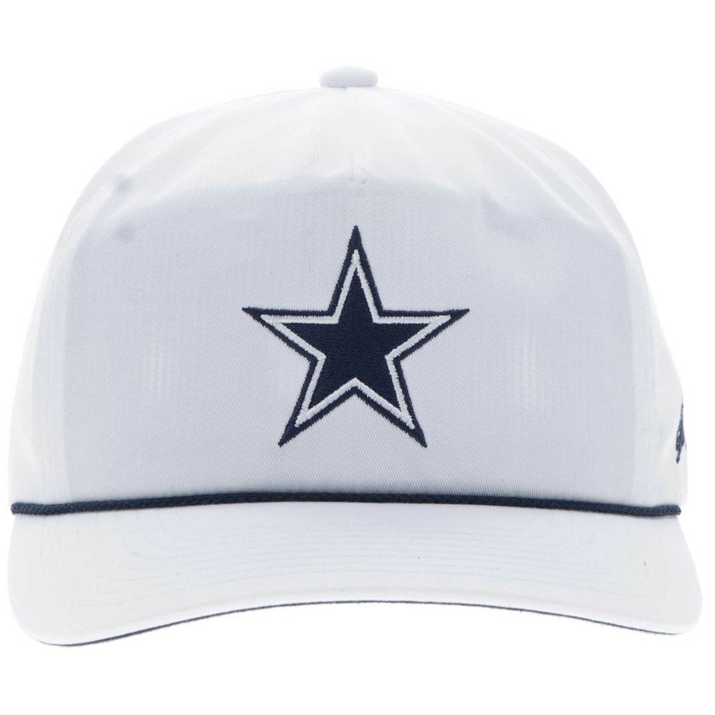 Dallas Cowboys HOOey Star Logo Rope Adjustable Hat - White Hats