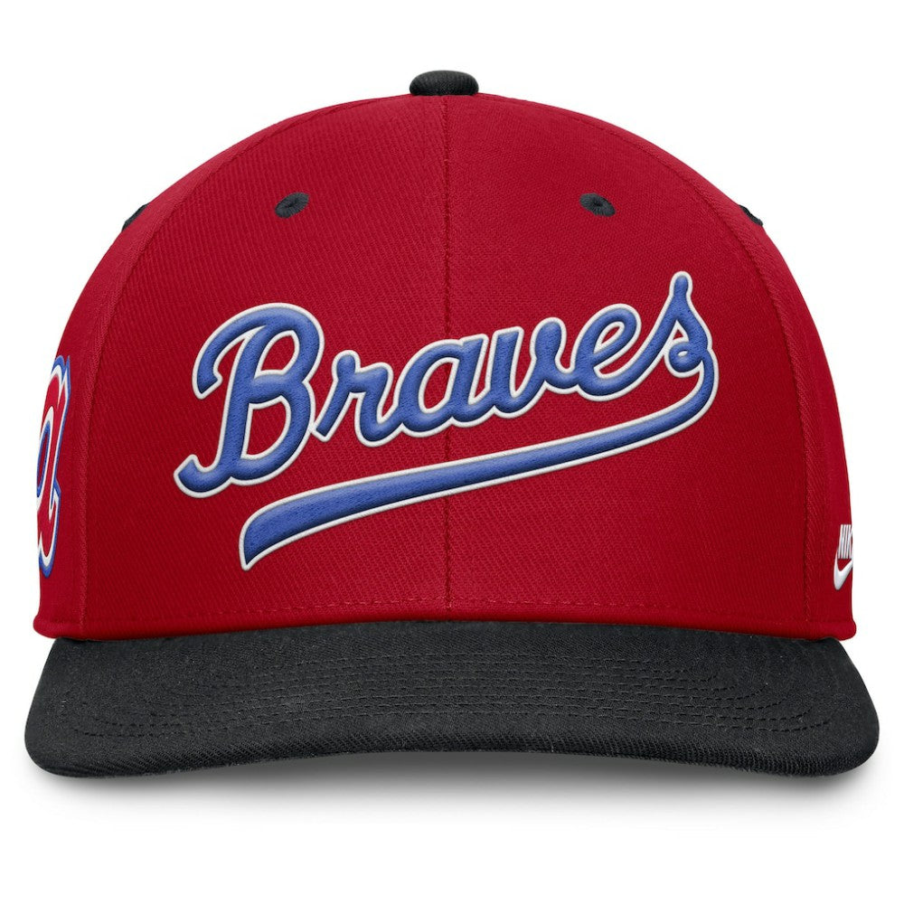 Atlanta Braves Nike Cooperstown Collection Pro Performance Snapback Hat - Red/Navy Hats