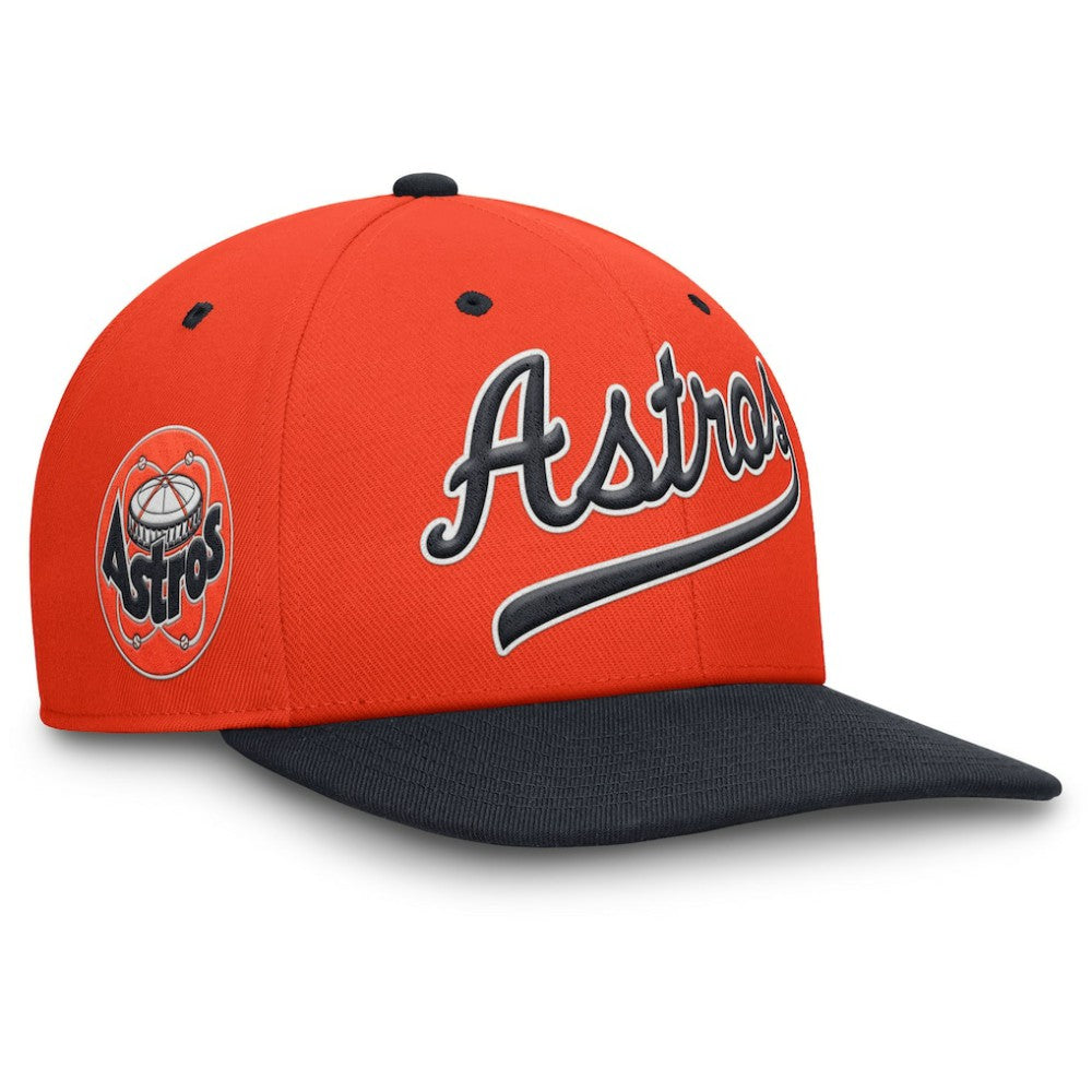 Houston Astros Nike Cooperstown Collection Pro Performance Snapback Hat - Orange/Navy Hats