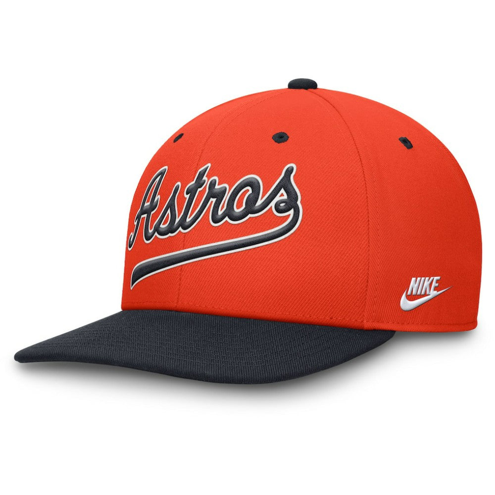 Houston Astros Nike Cooperstown Collection Pro Performance Snapback Hat - Orange/Navy Hats