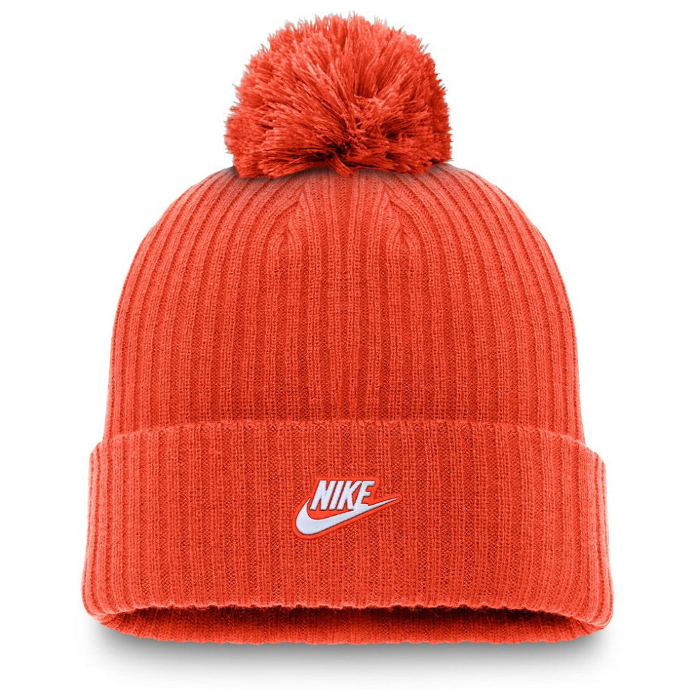 San Francisco Giants Nike Cooperstown Collection Patch Cuffed Knit Hat with Pom - Orange Hats