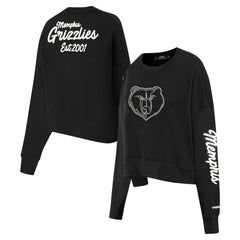 Memphis Grizzlies Pro Standard Women's Paint The City Cropped Pullover Sweatshirt Black
