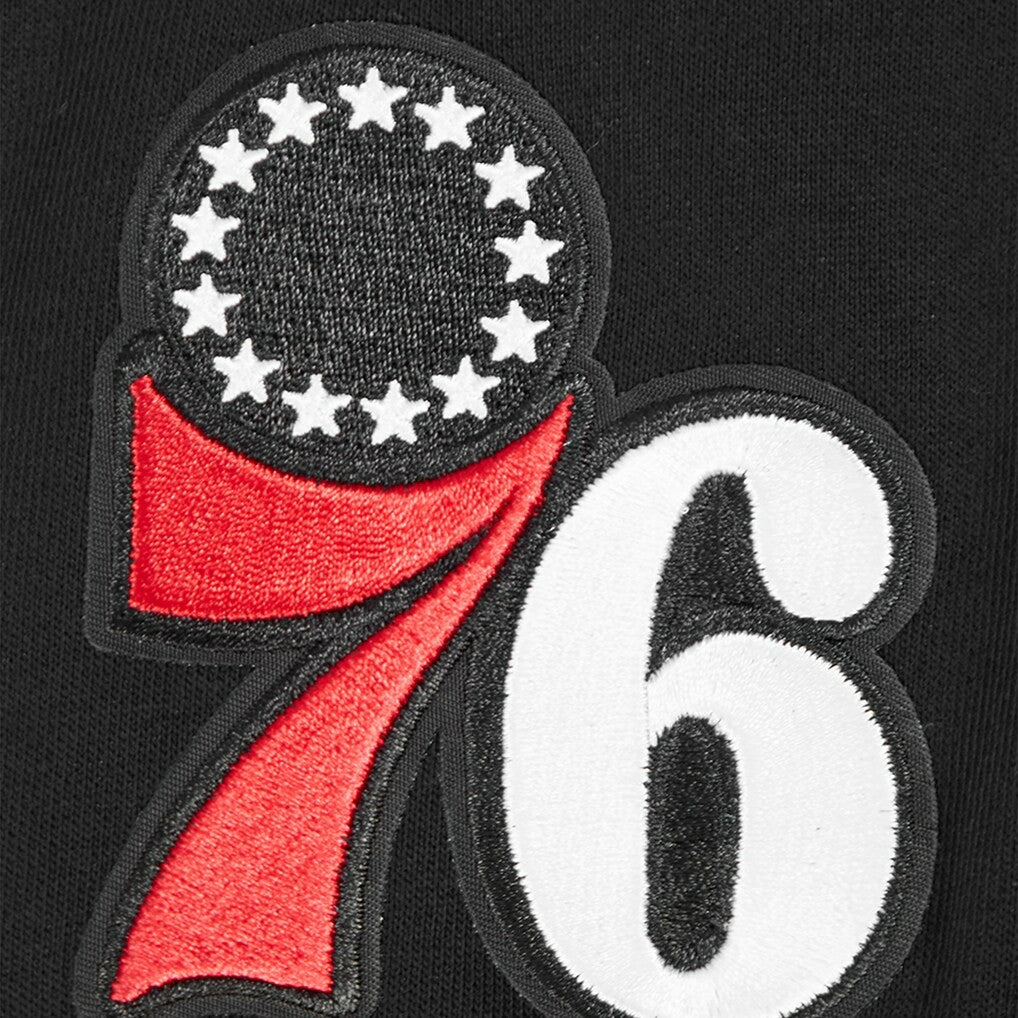 Philadelphia 76ers Pro Standard Women's Paint The City Cropped Pullover Sweatshirt Black outlet