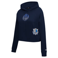 Dallas Mavericks Pro Standard Women's Jewels Cropped Pullover Hoodie Navy outlet