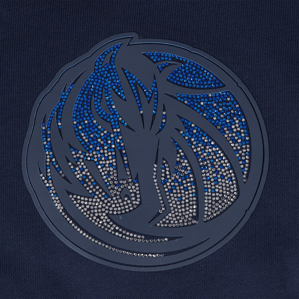 Dallas Mavericks Pro Standard Women's Jewels Cropped Pullover Hoodie Navy outlet