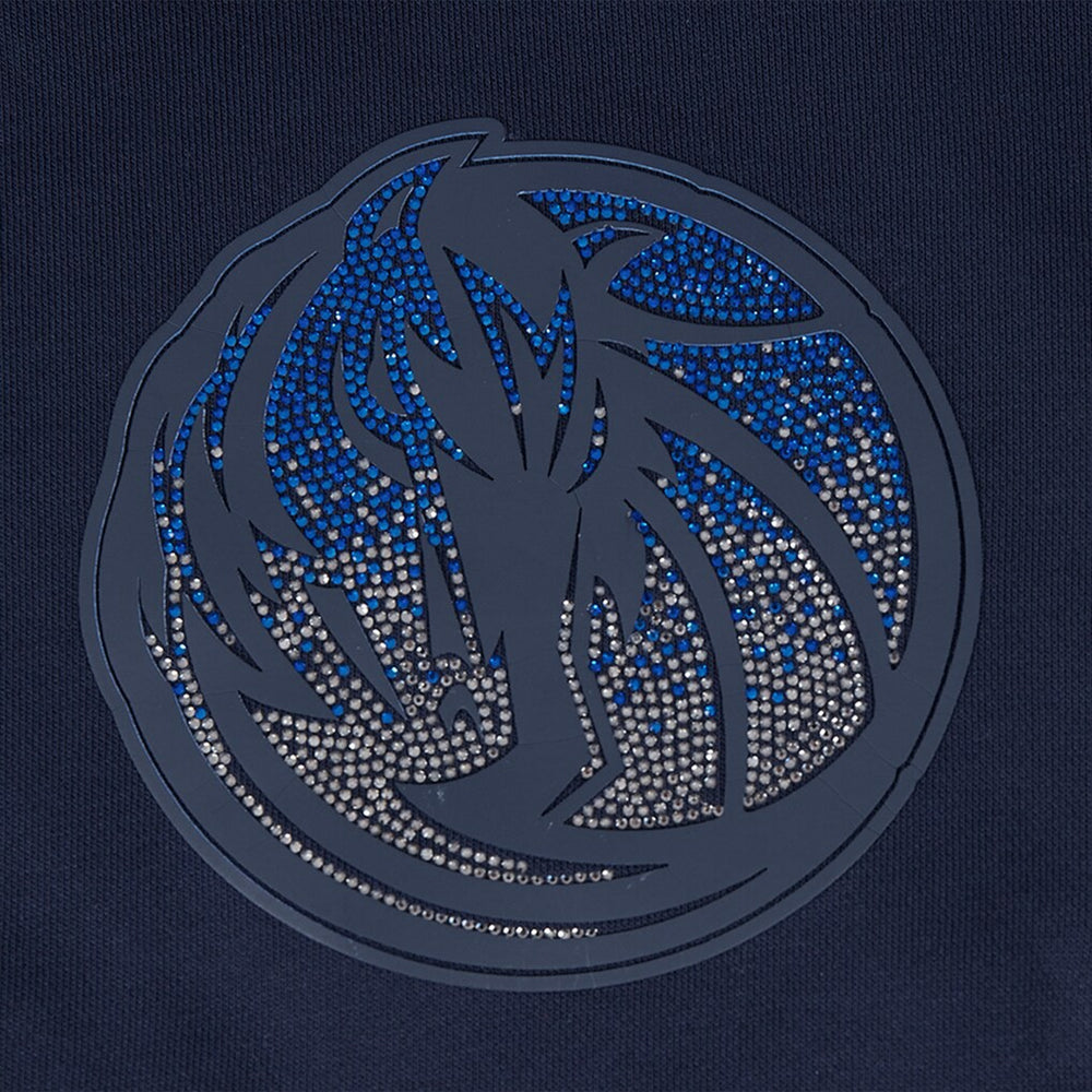 Dallas Mavericks Pro Standard Women's Jewels Cropped Pullover Hoodie Navy outlet