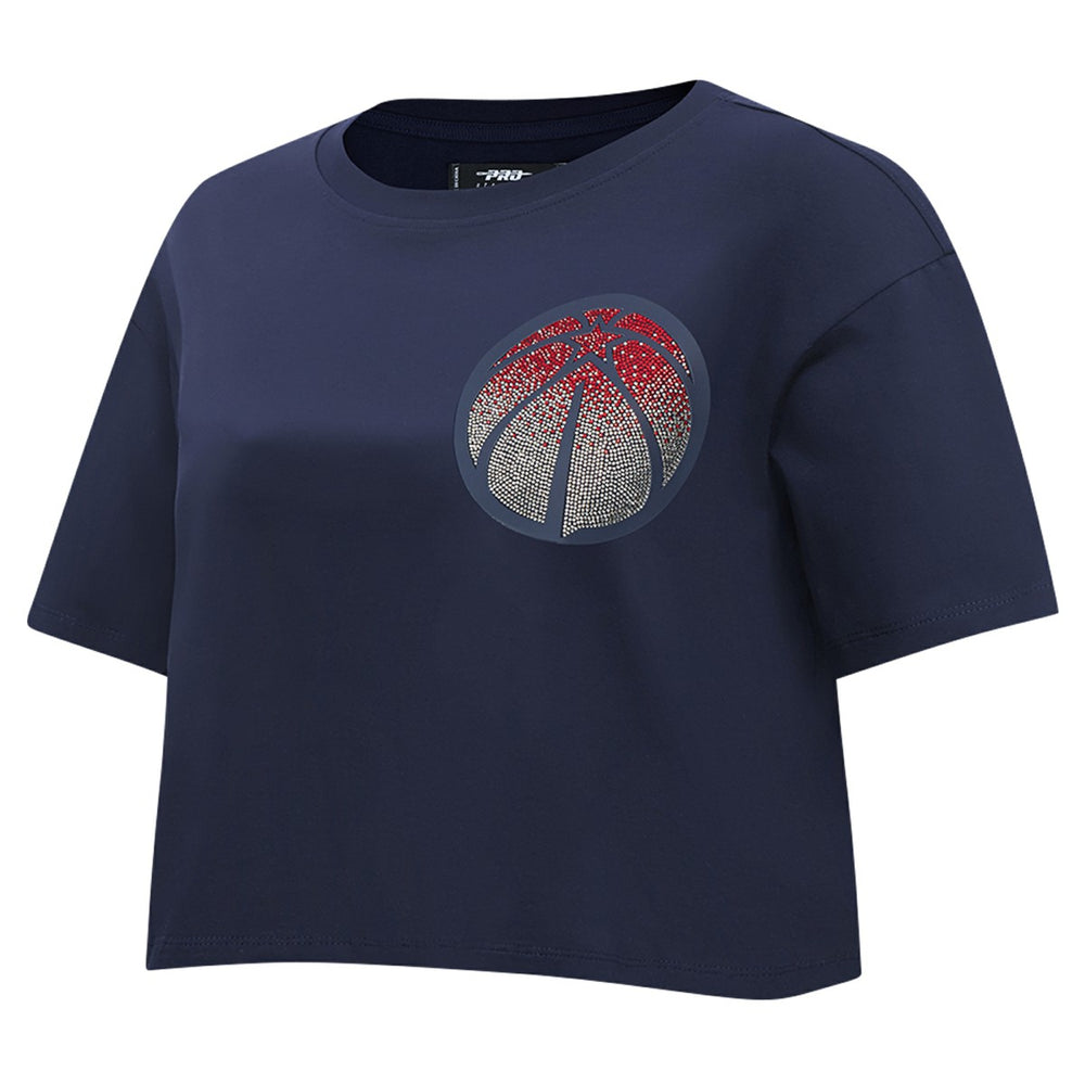 Washington Wizards Pro Standard Women's Jewels Boxy Cropped T-Shirt Navy