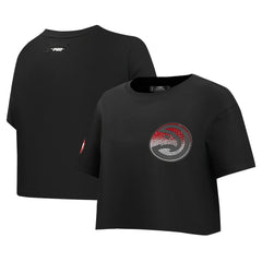 Atlanta Hawks Pro Standard Women's Jewels Boxy Cropped T-Shirt Black outlet