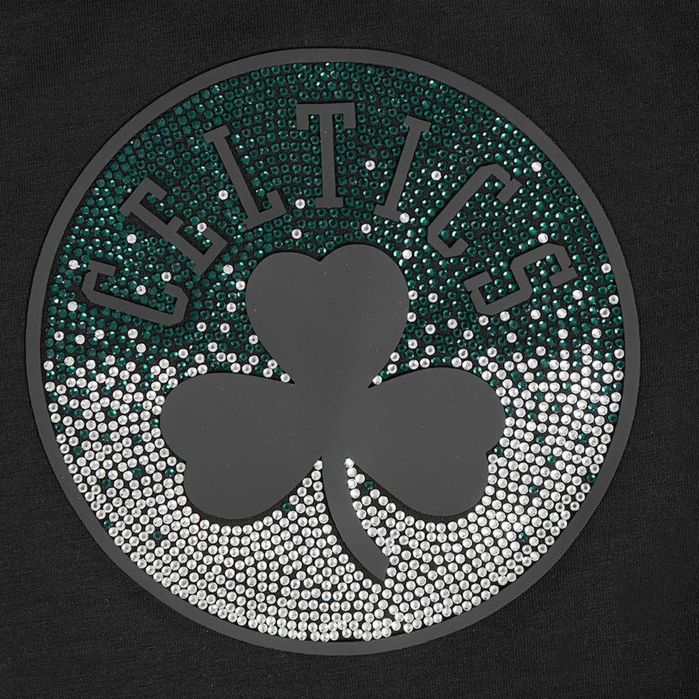 Boston Celtics Pro Standard Women's Jewels Boxy Cropped T-Shirt Black