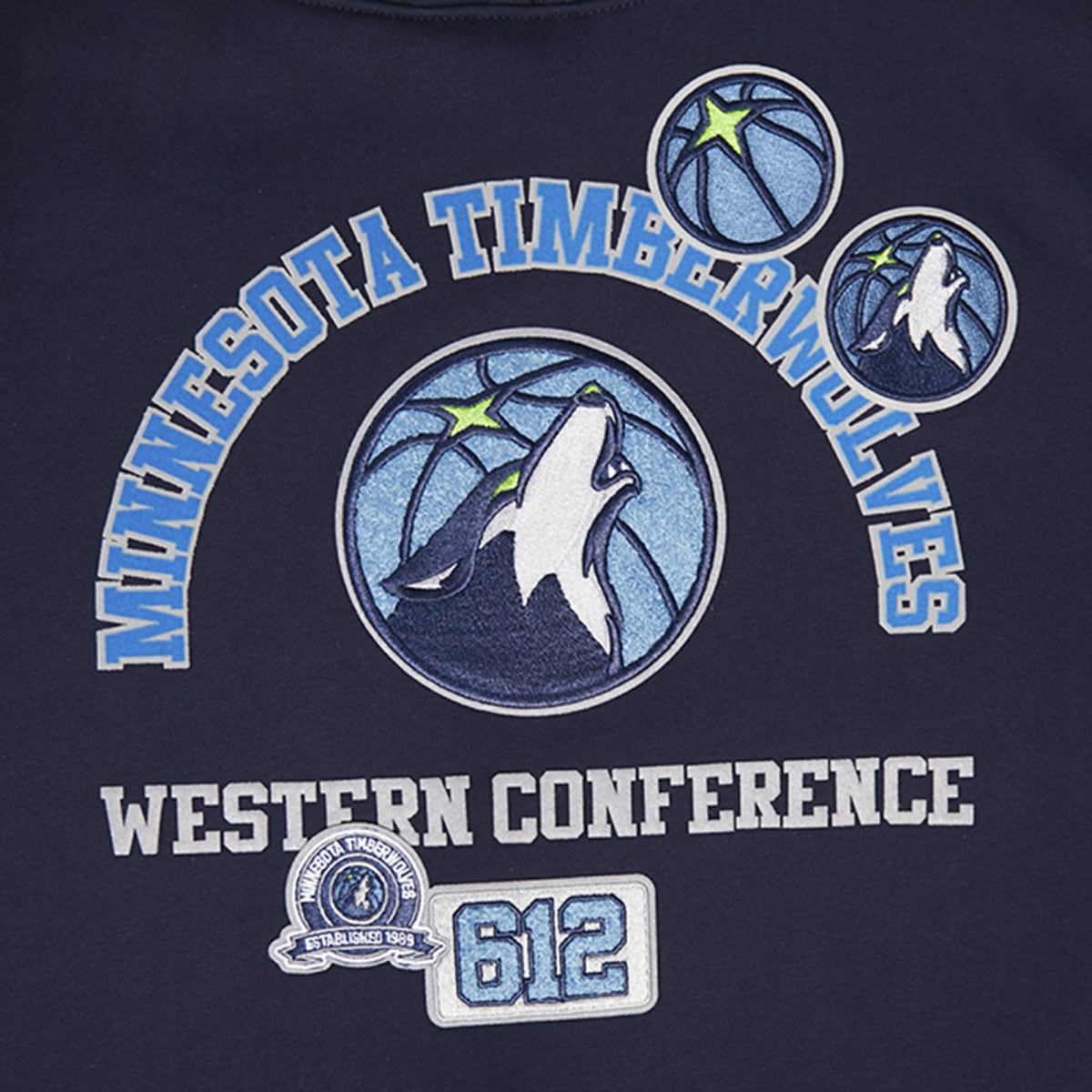 Minnesota Timberwolves Pro Standard Area Code Pullover Hoodie Navy outlet