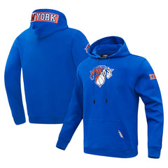 New York Knicks Pro Standard Split Logo Pullover Hoodie Blue