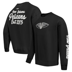 New Orleans Pelicans Pro Standard Paint the City Drop Shoulder Sweatshirt Black