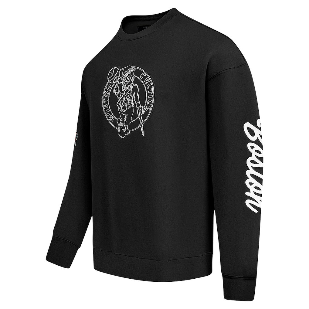 Boston Celtics Pro Standard Paint the City Drop Shoulder Sweatshirt Black