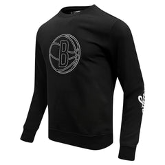 Brooklyn Nets Pro Standard Paint the City Drop Shoulder Sweatshirt Black outlet
