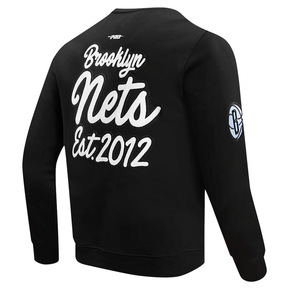 Brooklyn Nets Pro Standard Paint the City Drop Shoulder Sweatshirt Black outlet
