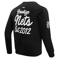 Brooklyn Nets Pro Standard Paint the City Drop Shoulder Sweatshirt Black outlet