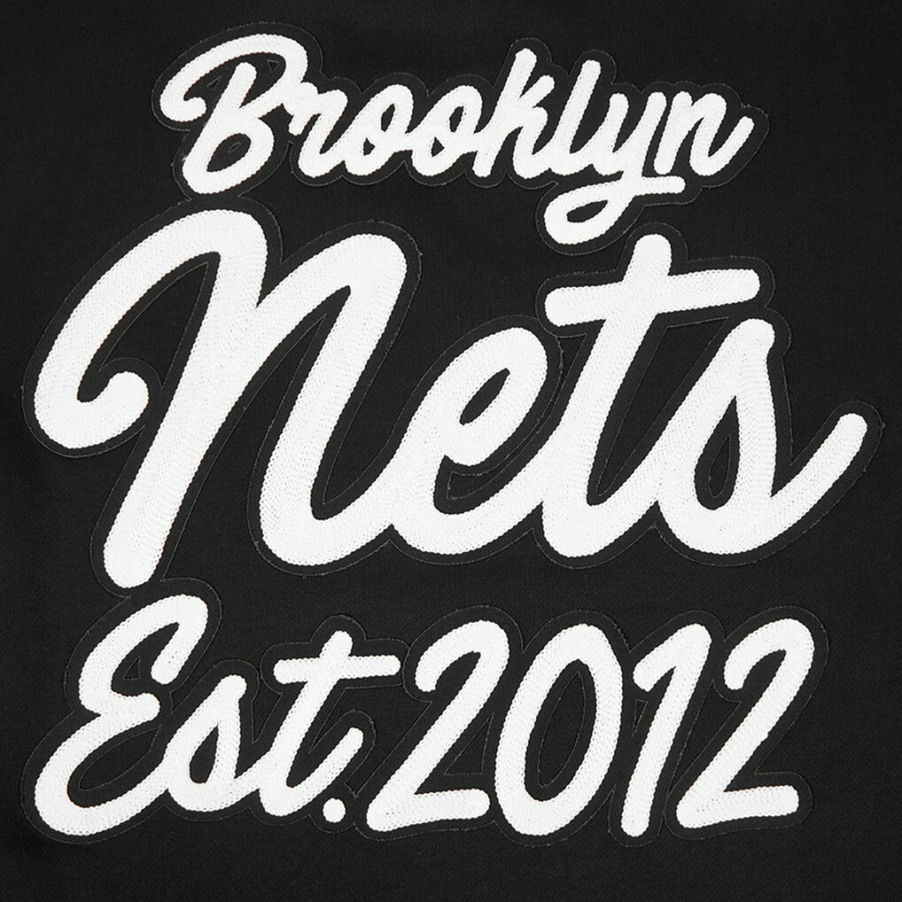 Brooklyn Nets Pro Standard Paint the City Drop Shoulder Sweatshirt Black outlet