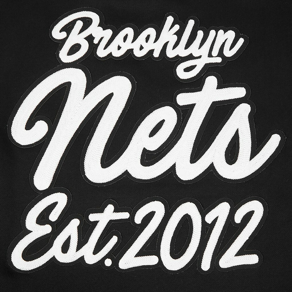 Brooklyn Nets Pro Standard Paint the City Drop Shoulder Sweatshirt Black outlet