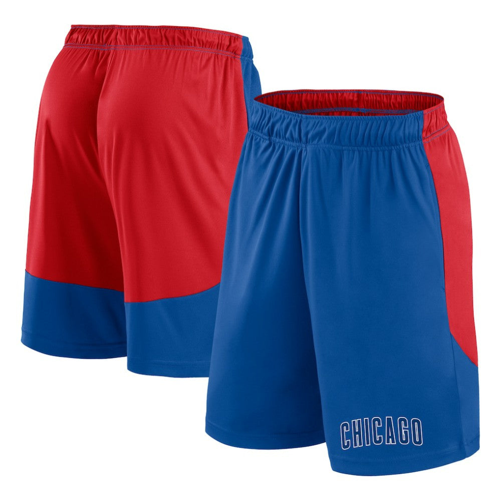 Chicago Cubs Fanatics Launch Polyester Shorts - Royal/Red Shorts