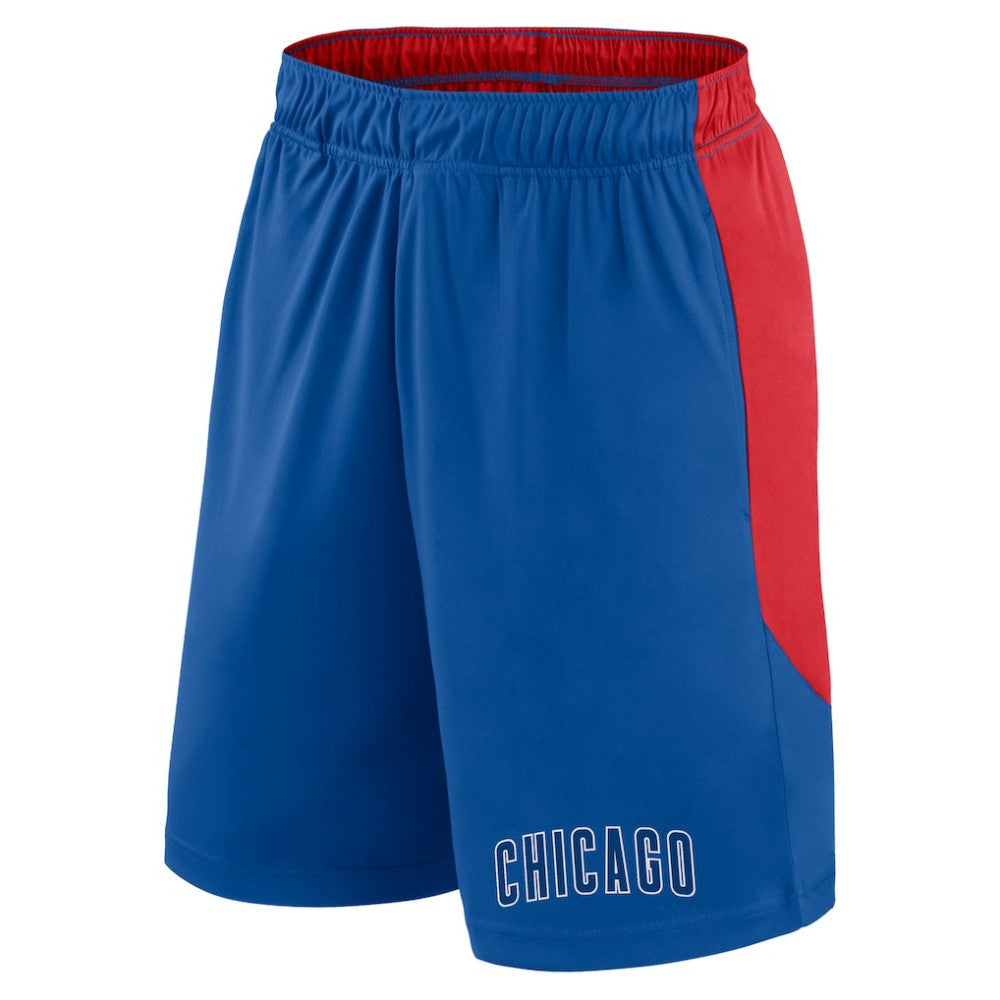 Chicago Cubs Fanatics Launch Polyester Shorts - Royal/Red Shorts