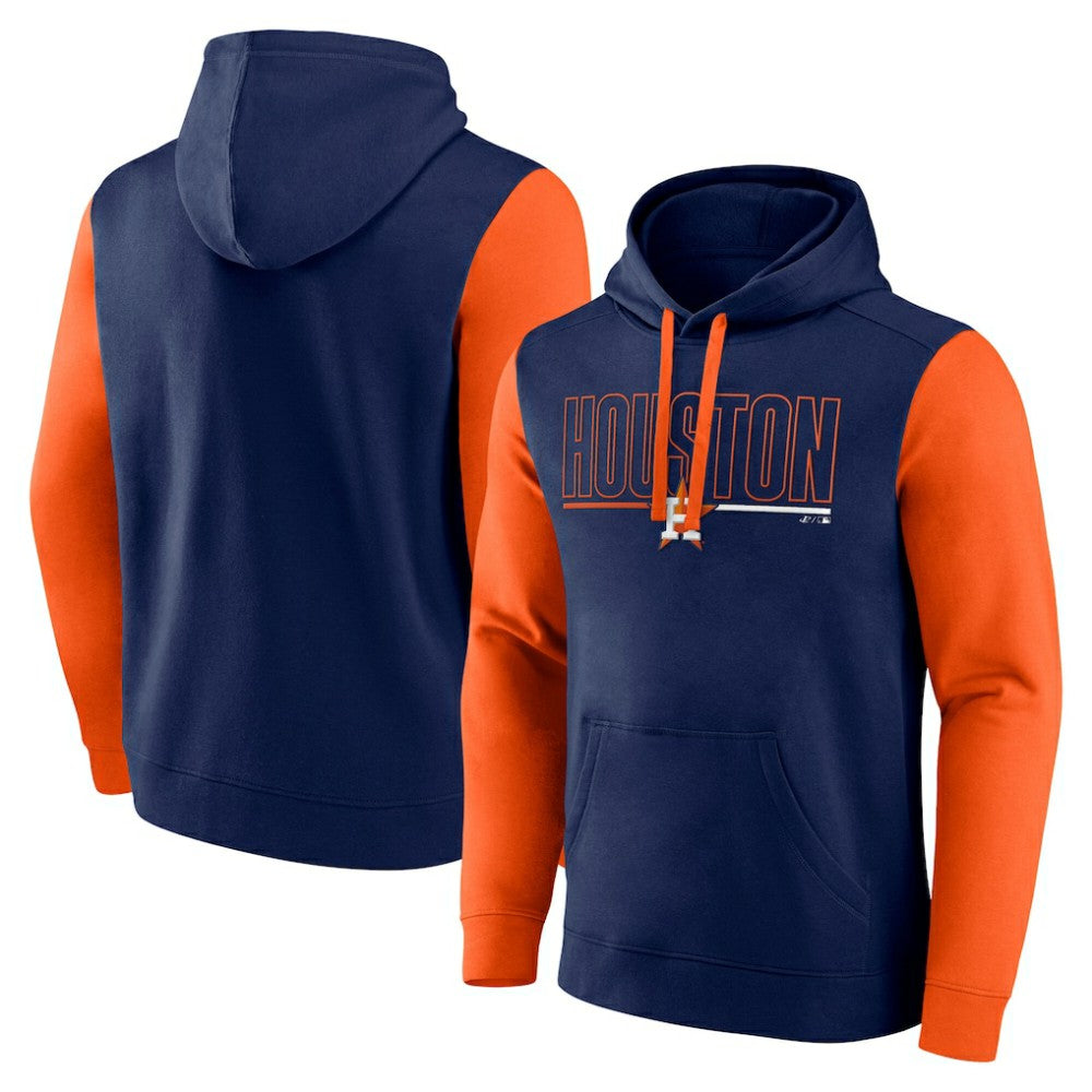 Houston Astros Fanatics Outline Fleece Pullover Hoodie - Navy Hoodies