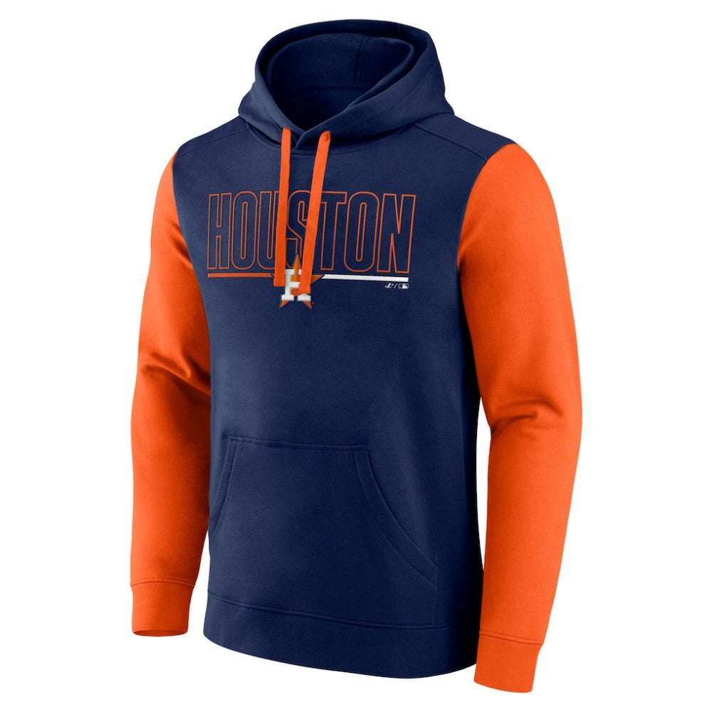 Houston Astros Fanatics Outline Fleece Pullover Hoodie - Navy Hoodies