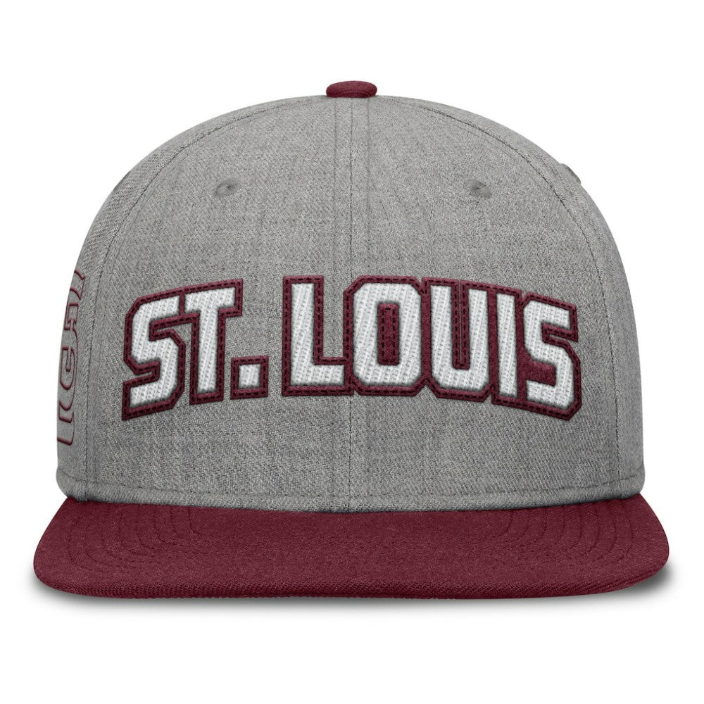 St. Louis Cardinals Fanatics Elements Felt Chainstitch Snapback Hat - Gray/Maroon Hats