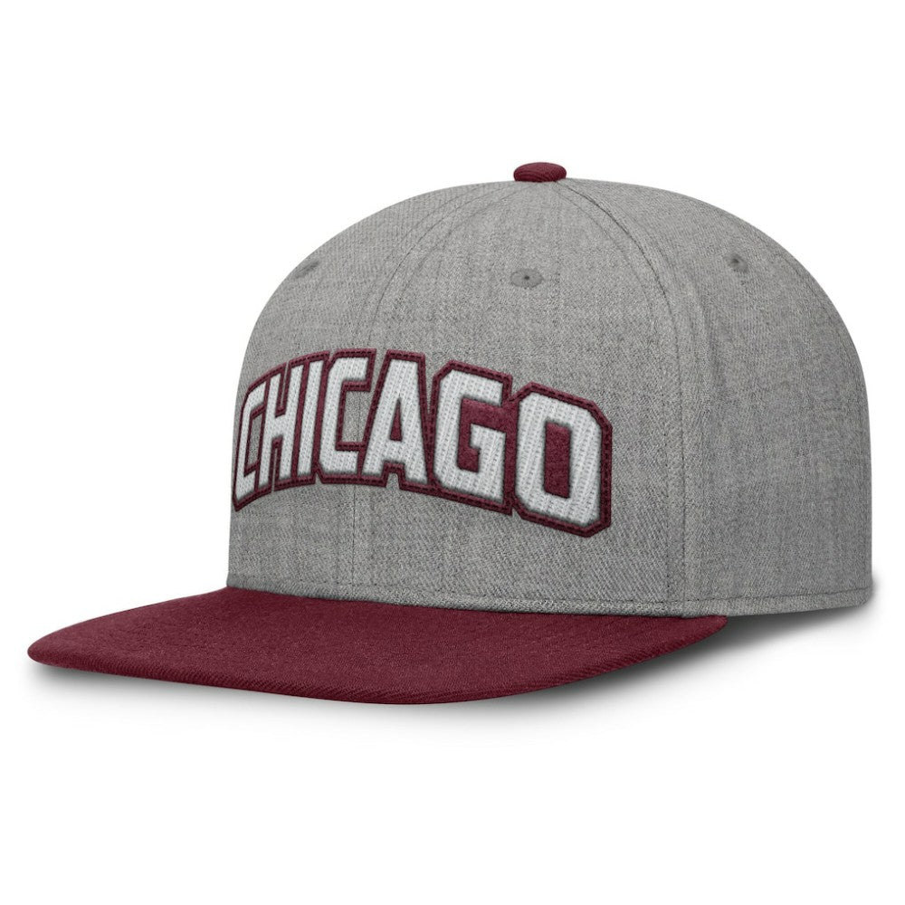 Chicago White Sox Fanatics Elements Felt Chainstitch Snapback Hat - Gray/Maroon Hats