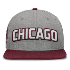 Chicago White Sox Fanatics Elements Felt Chainstitch Snapback Hat - Gray/Maroon Hats