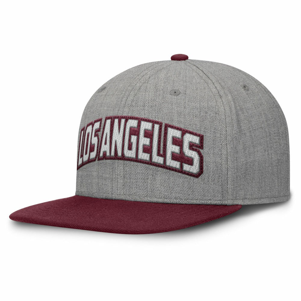 Los Angeles Dodgers Fanatics Elements Felt Chainstitch Snapback Hat - Gray/Maroon Hats