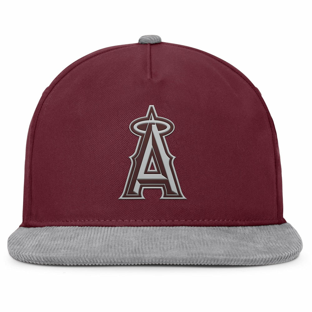 Los Angeles Angels Fanatics Front Office Snapback Hat - Wine Hats
