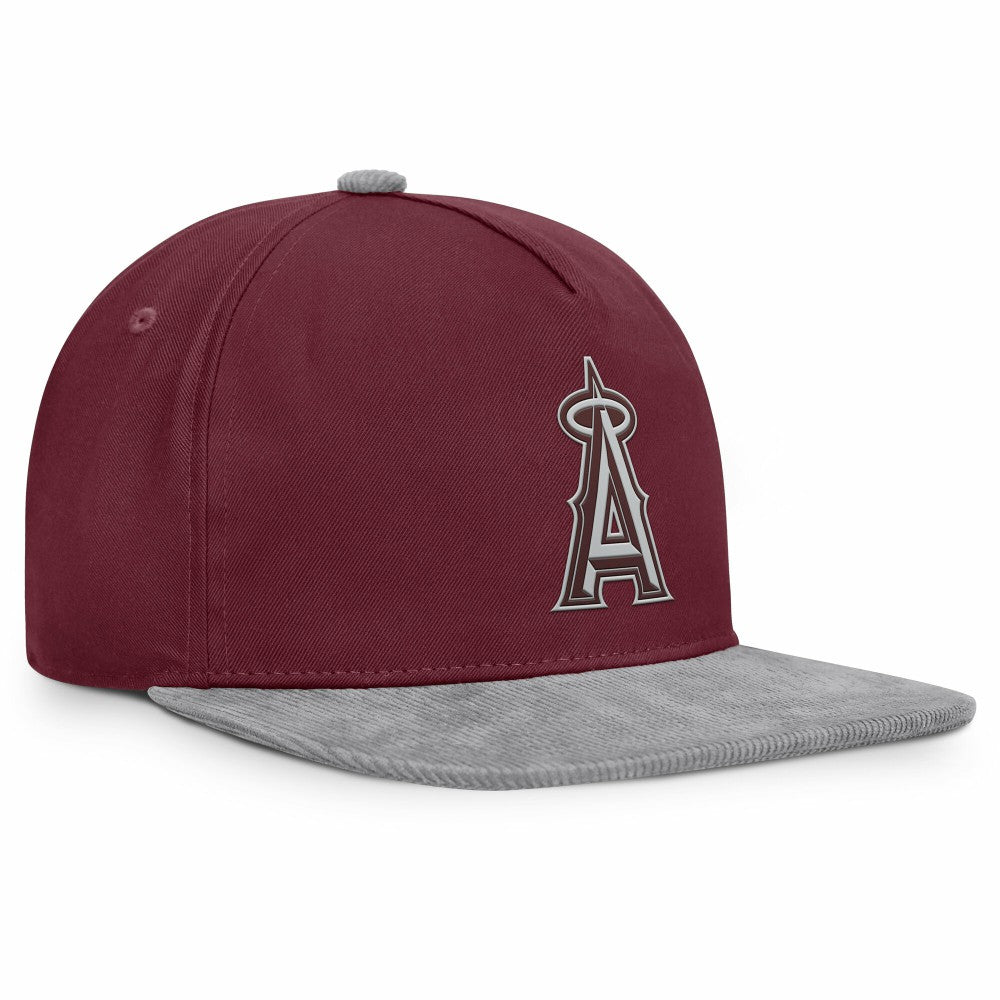 Los Angeles Angels Fanatics Front Office Snapback Hat - Wine Hats