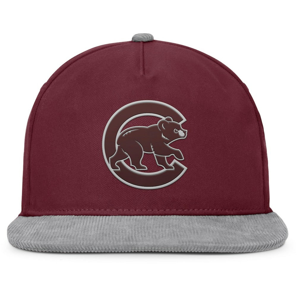 Chicago Cubs Fanatics Front Office Snapback Hat - Wine Hats