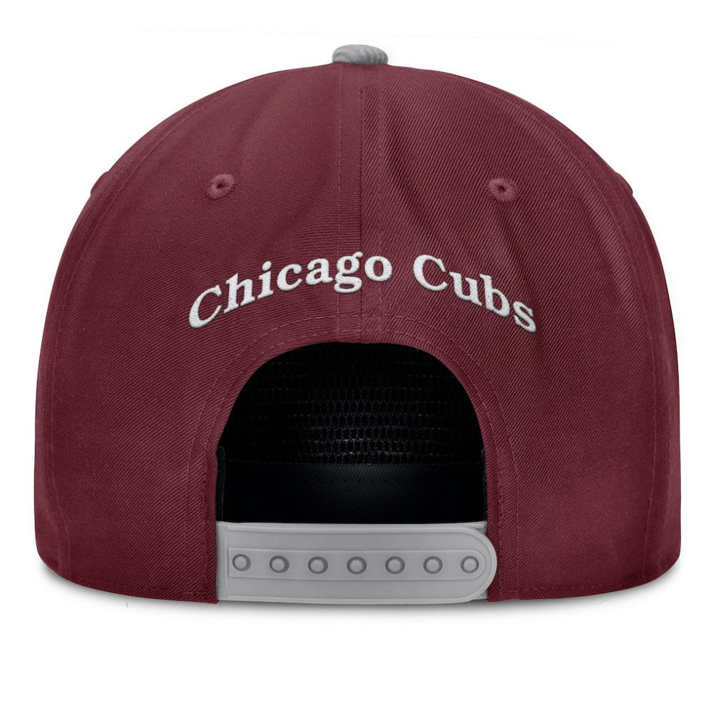 Chicago Cubs Fanatics Front Office Snapback Hat - Wine Hats