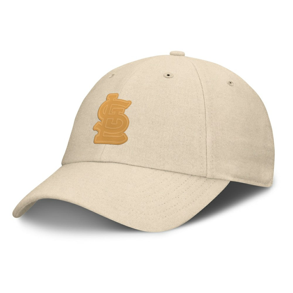 St. Louis Cardinals Fanatics Front Office Leather Patch Adjustable Hat - Cream Hats