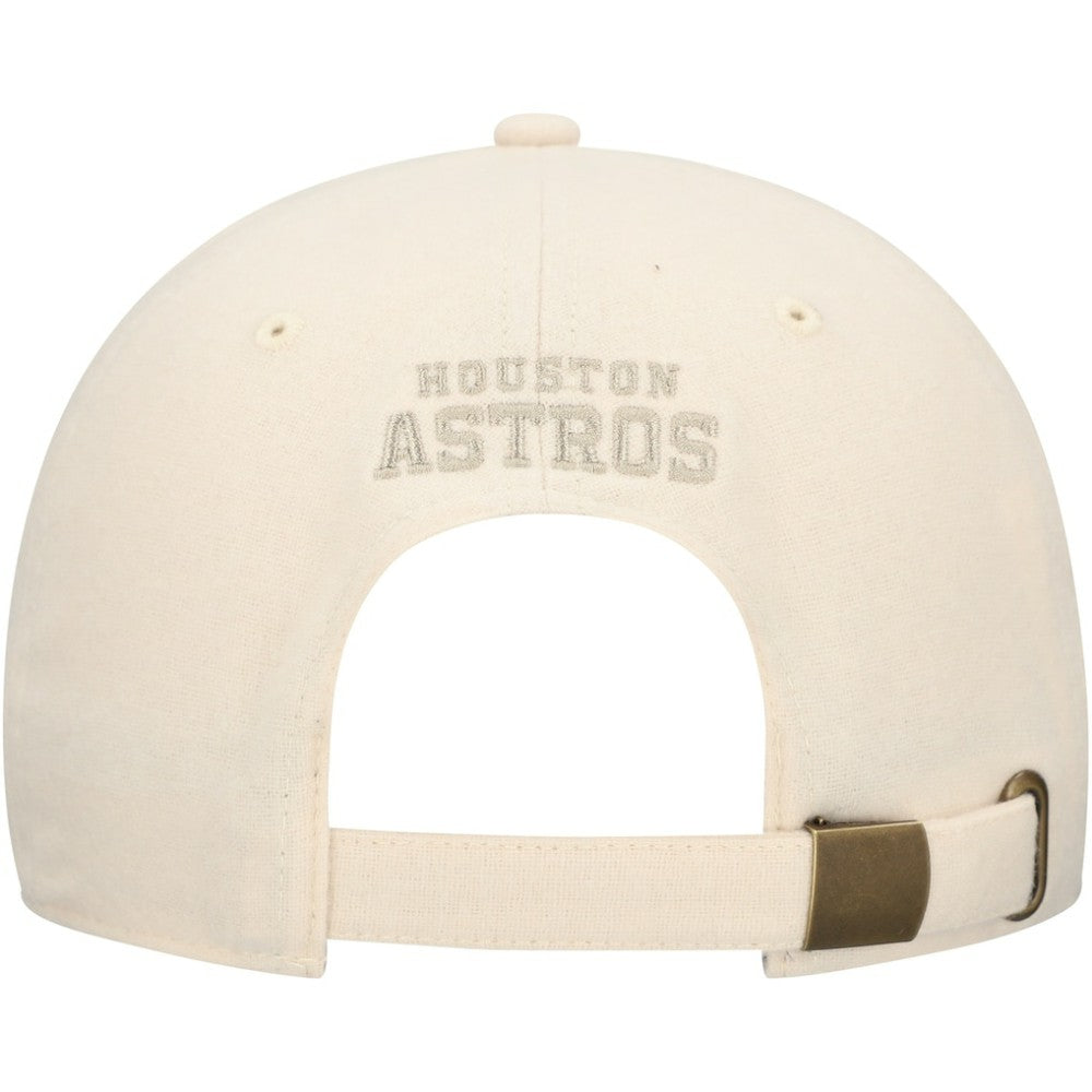 Houston Astros Fanatics Front Office Leather Patch Adjustable Hat - Cream Hats