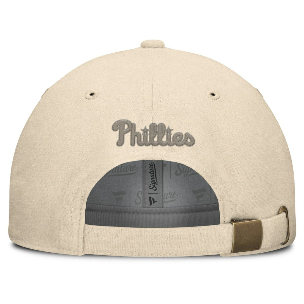 Philadelphia Phillies Fanatics Front Office Leather Patch Adjustable Hat - Cream Hats