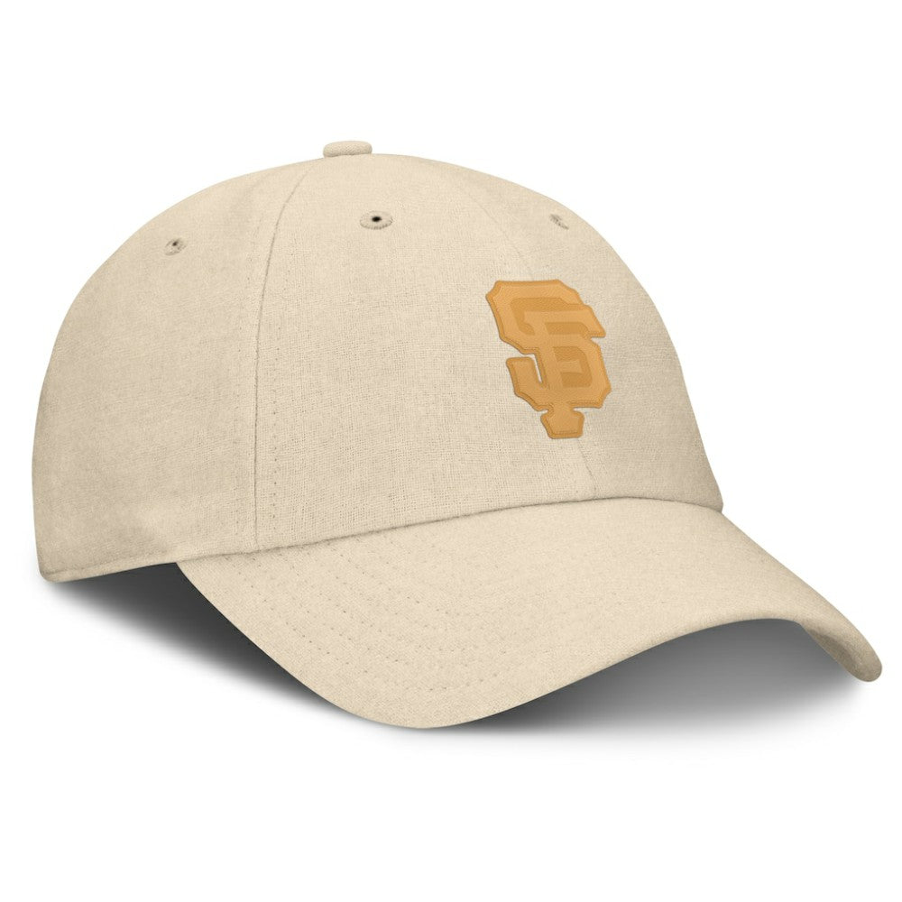 San Francisco Giants Fanatics Front Office Leather Patch Adjustable Hat - Cream Hats