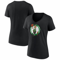 Boston Celtics Women's Primary Logo V-Neck T-Shirt Black outlet